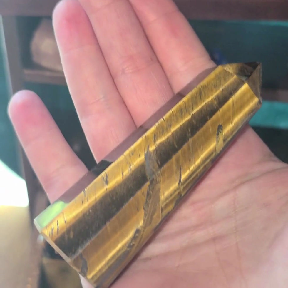 Thumbnail: Supercharged Tiger's Eye Crystal Six Sided Tower Wands