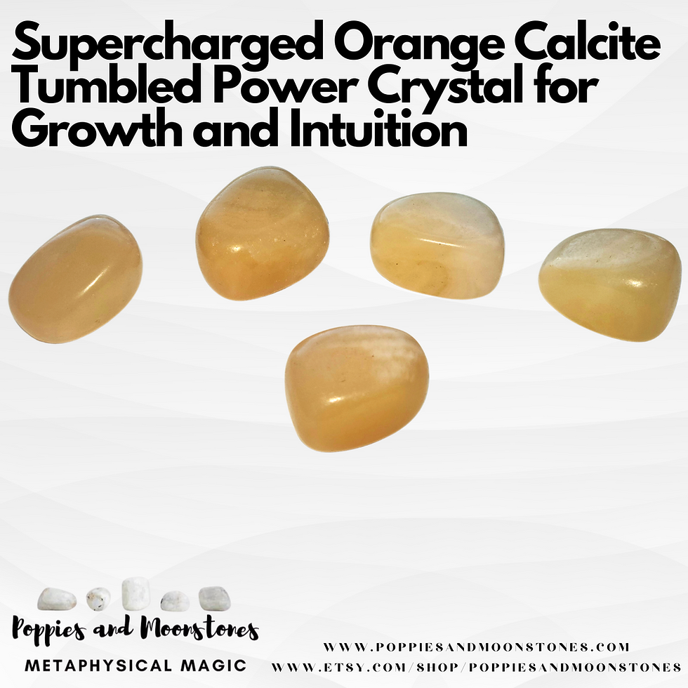 Supercharged Orange Calcite Tumbled Power Crystal for Growth and Intuition