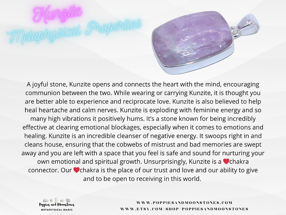 Thumbnail: Supercharged Kunzite Crystal Sterling Silver Pendant Necklace- Reiki Infused