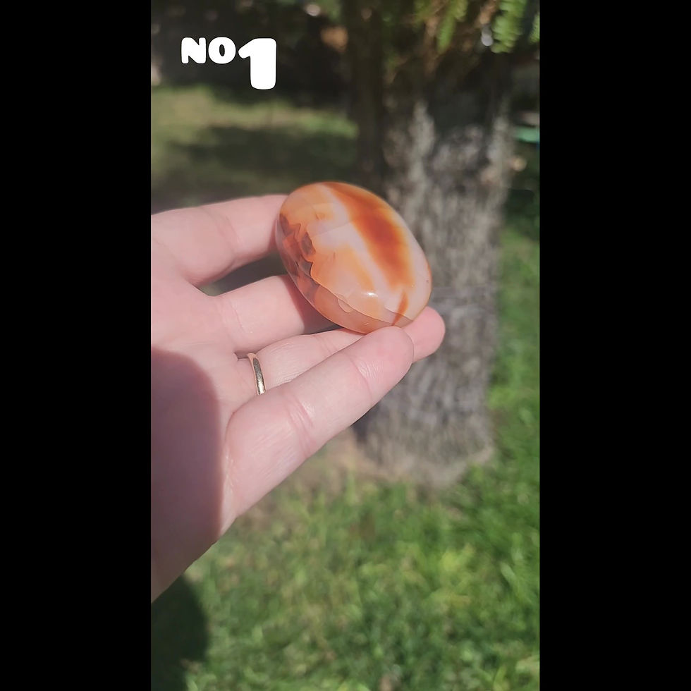 Thumbnail: Carnelian Crystal Palm Stone- Supercharged- Reiki Infused- You Pick