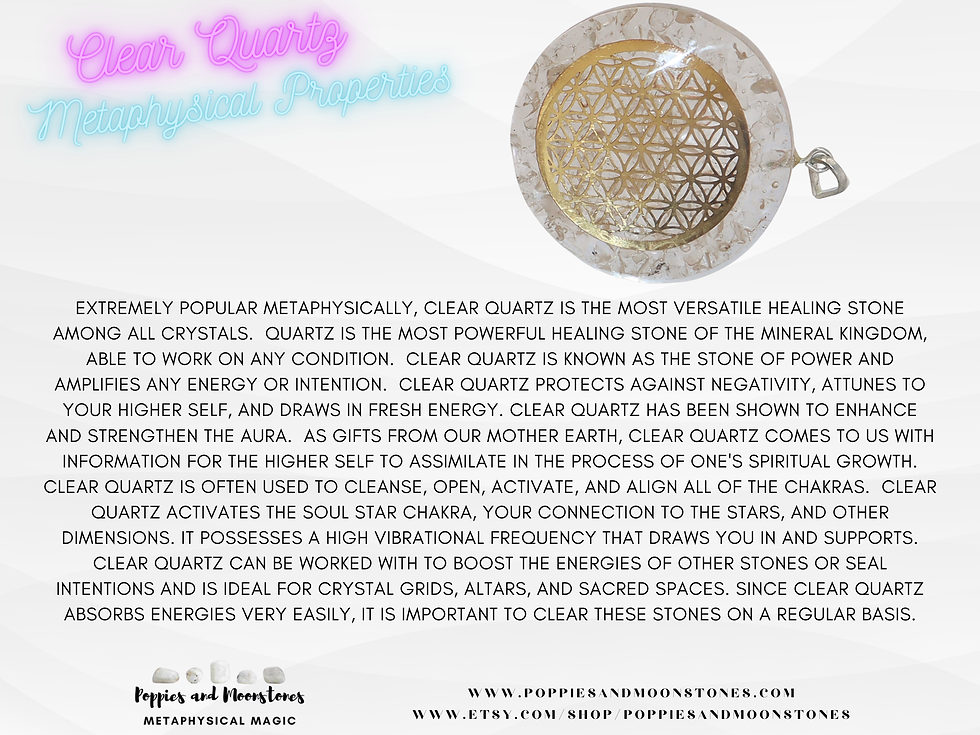 Thumbnail: Clear Quartz Crystal Orgone Flower of Life Silver Pendant Necklace- Reiki Infuse