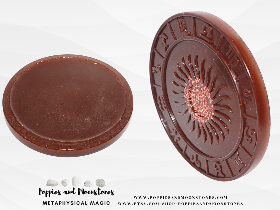 Thumbnail: Sedona Red Earth Copper Zodiac Wheel Orgone Power Plate Disk Supercharged Reiki
