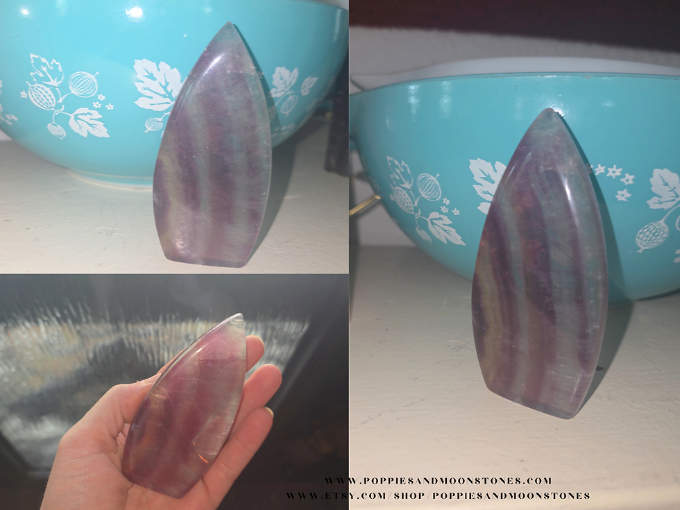 Thumbnail: Rainbow Fluorite Crystal Freeform Carved Blade- Supercharged- Reiki Infused