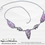 Thumbnail: Supercharged Lepidolite Crystal Trio Sterling Silver Necklace with Elephants