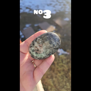 Thumbnail: Larkivite Black Labradorite Crystal Palm Stone- Reiki Infused- Supercharged
