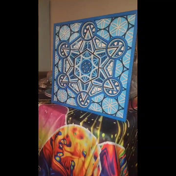 Thumbnail: Metatron’s Cube Sacred Geometry Large Wooden Wall Hanging Reiki Infused