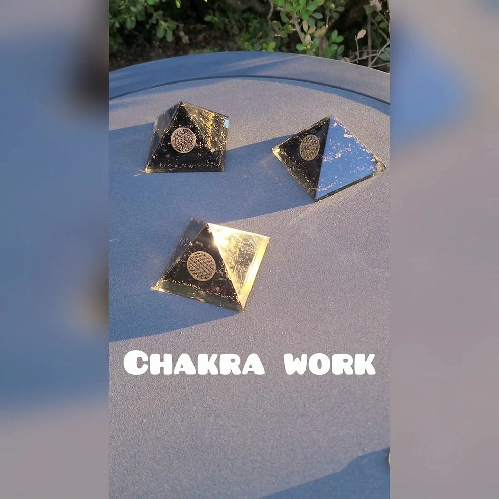 Thumbnail: Supercharged Tourmaline Orgone Flower of Life Pyramid Reiki Infused Protection