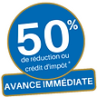 Avance immédiate de 50% de crédit d'impôt