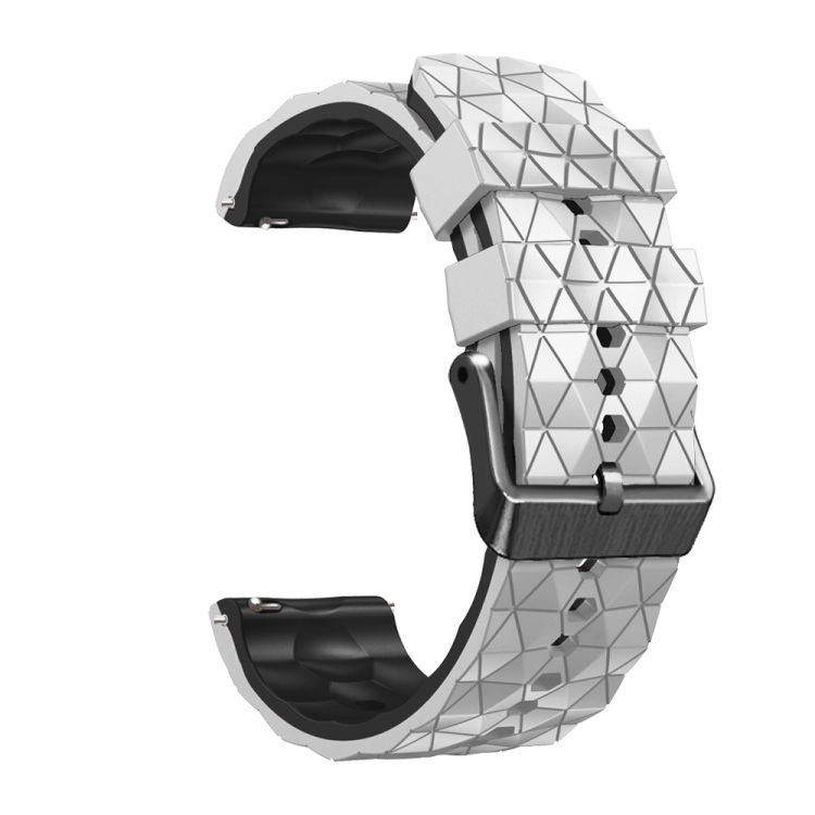 Thumbnail: 22mm Football Pattern Two-Color Silicone Strap