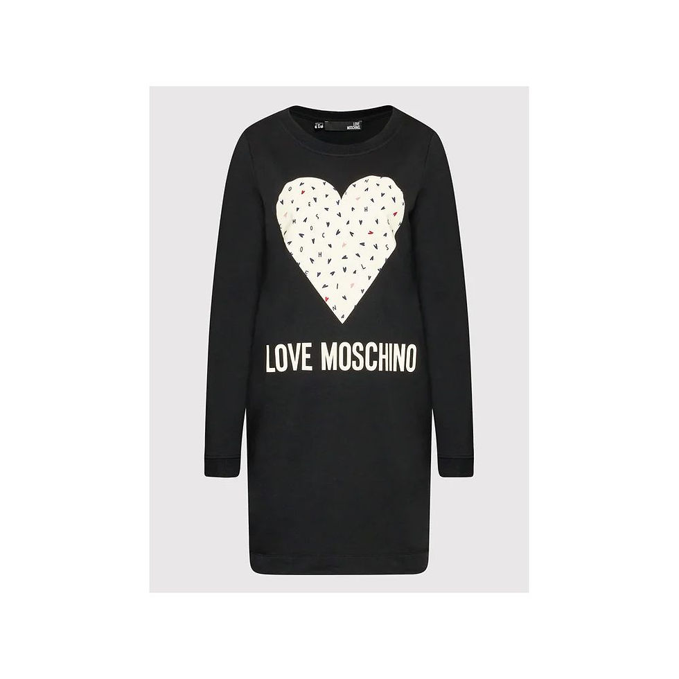 Thumbnail: Chic Blue Cotton Love Moschino Dress