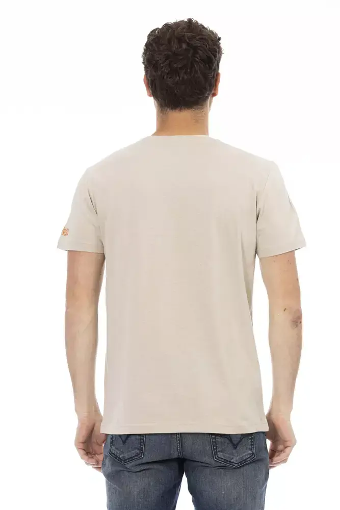 Thumbnail: Beige Cotton Men T-Shirt