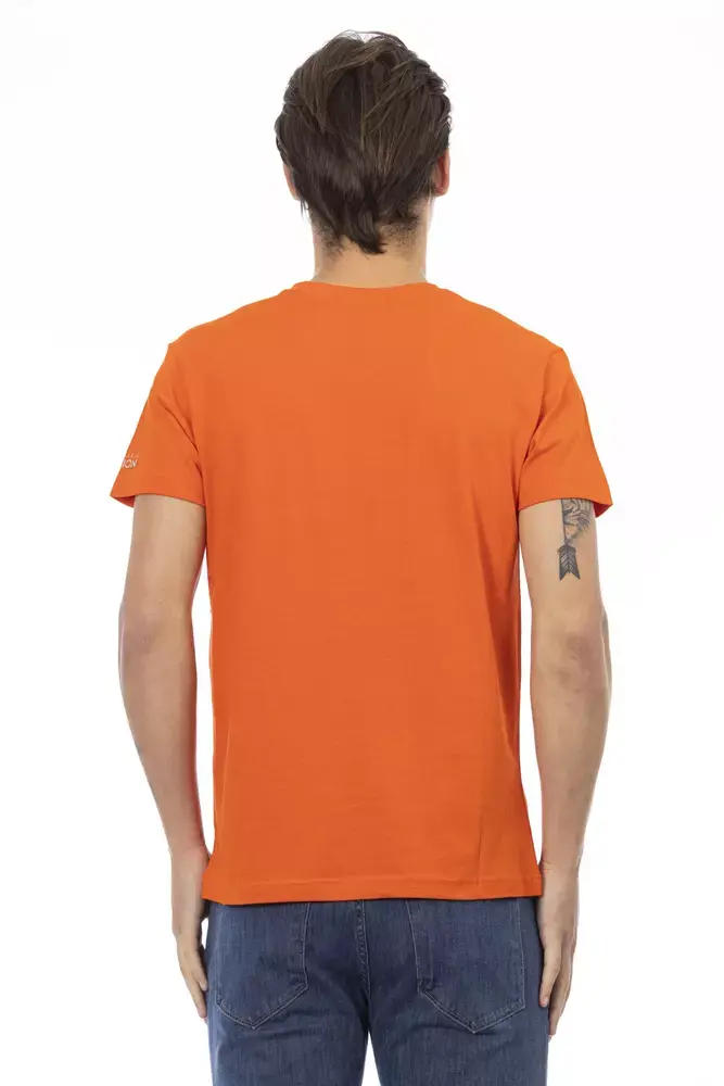 Thumbnail: Orange Cotton Men T-Shirt