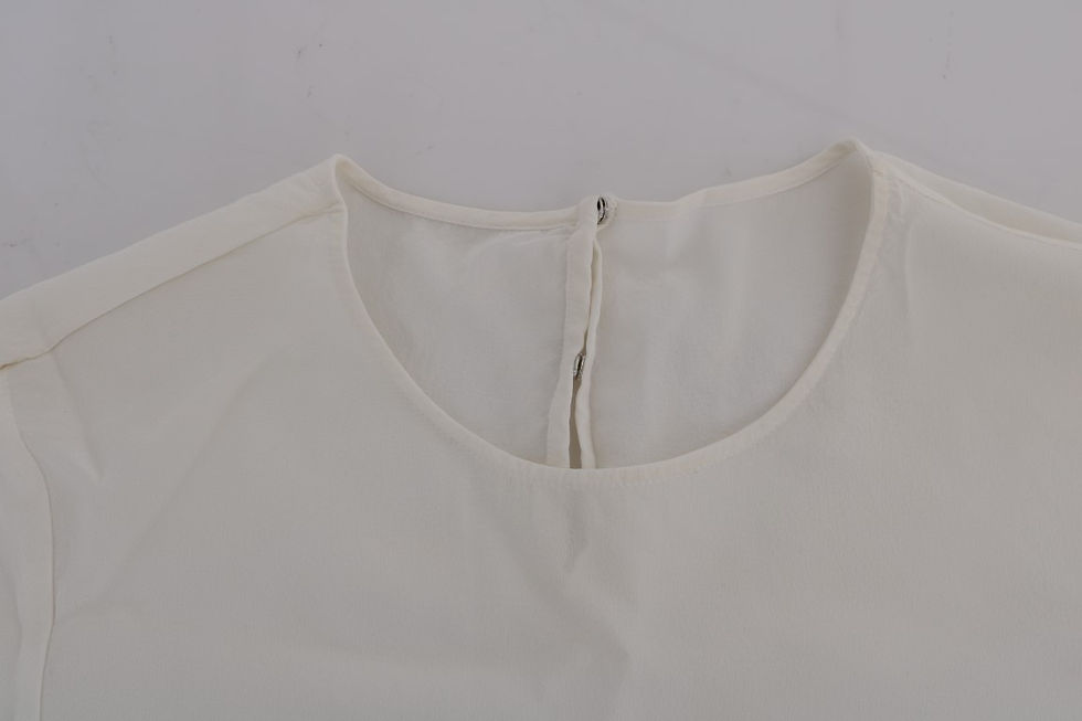 Thumbnail: Silk Sequined 'Italia Is Love' White Blouse