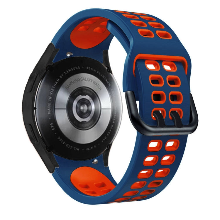 Thumbnail: 20mm Breathable Two-Color Silicone Watch Band