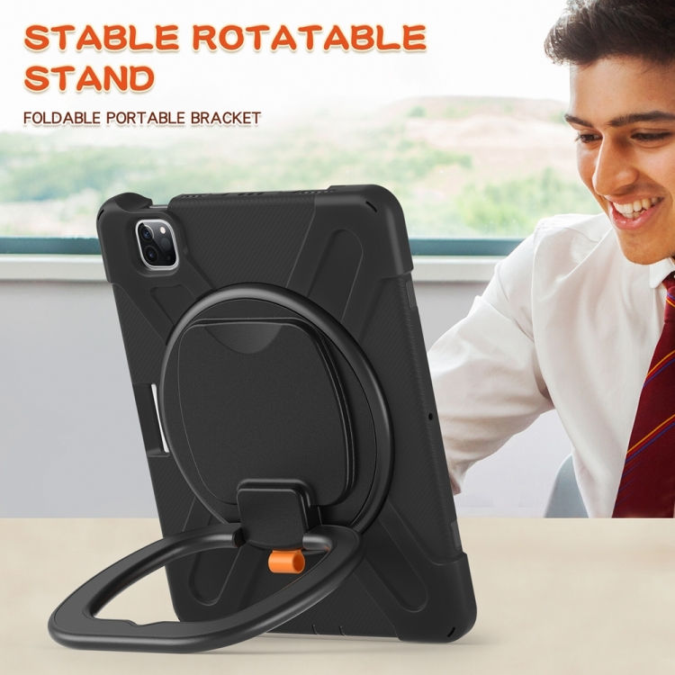 Thumbnail: Silicone Hybrid PC Tablet Case with Holder & Shoulder Strap