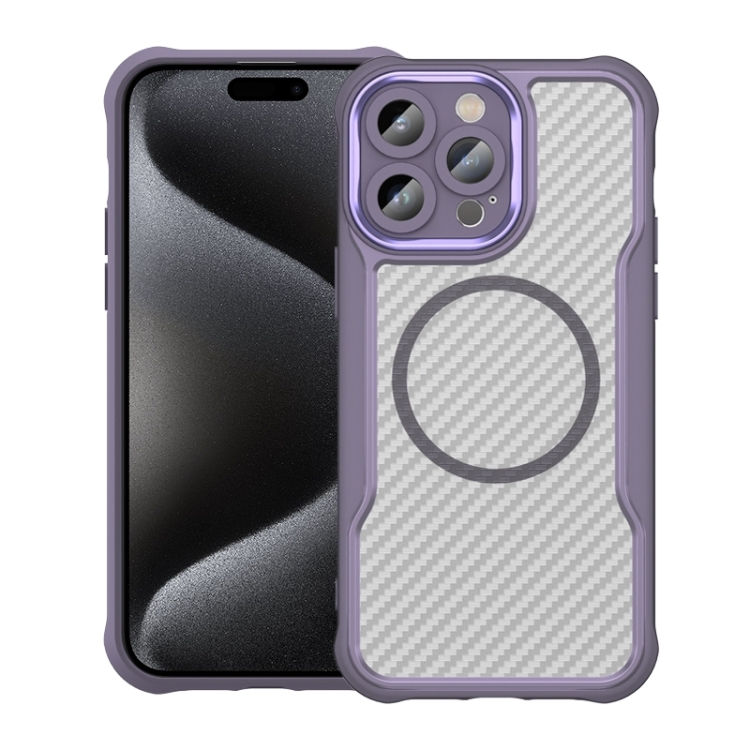 Thumbnail: Carbon Fiber Texture MagSafe Translucent Phone Case