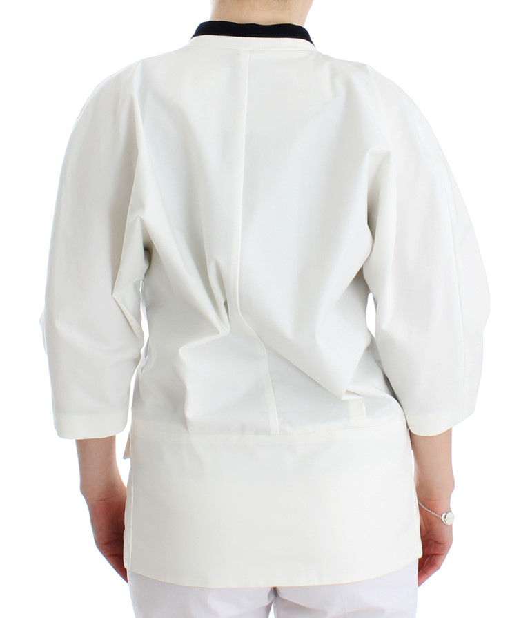 Thumbnail: Chic White Cotton Blend Blazer