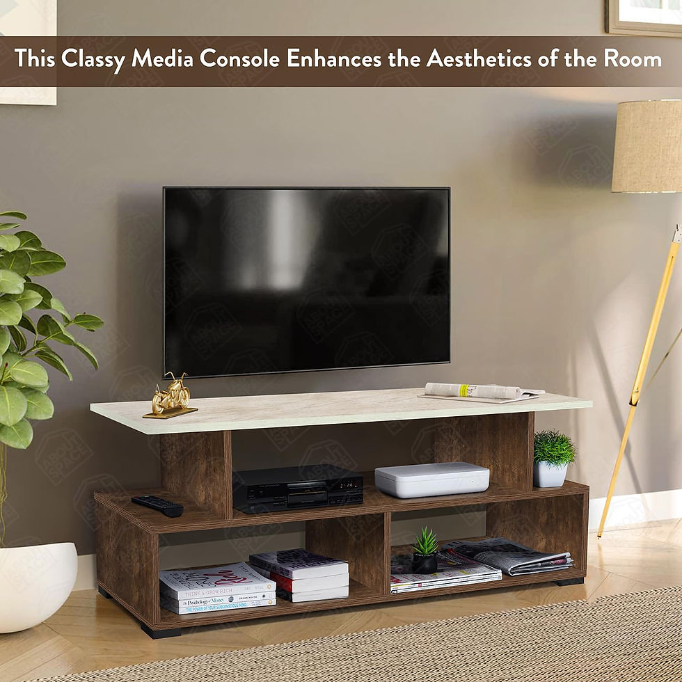 Thumbnail: ABOUT SPACE TV Stand - Engineered Wood TV Showcase with Foot Pad Entertainment C