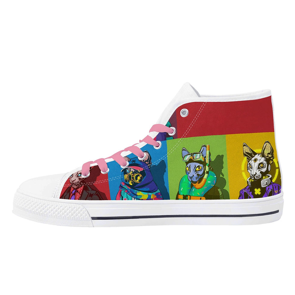 Thumbnail: 多属性 High Top Canvas Shoes