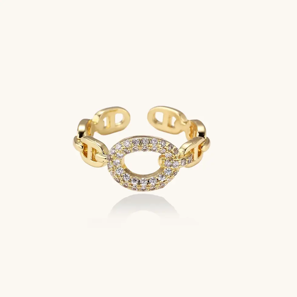 Thumbnail: Golden Chain Statement Ring
