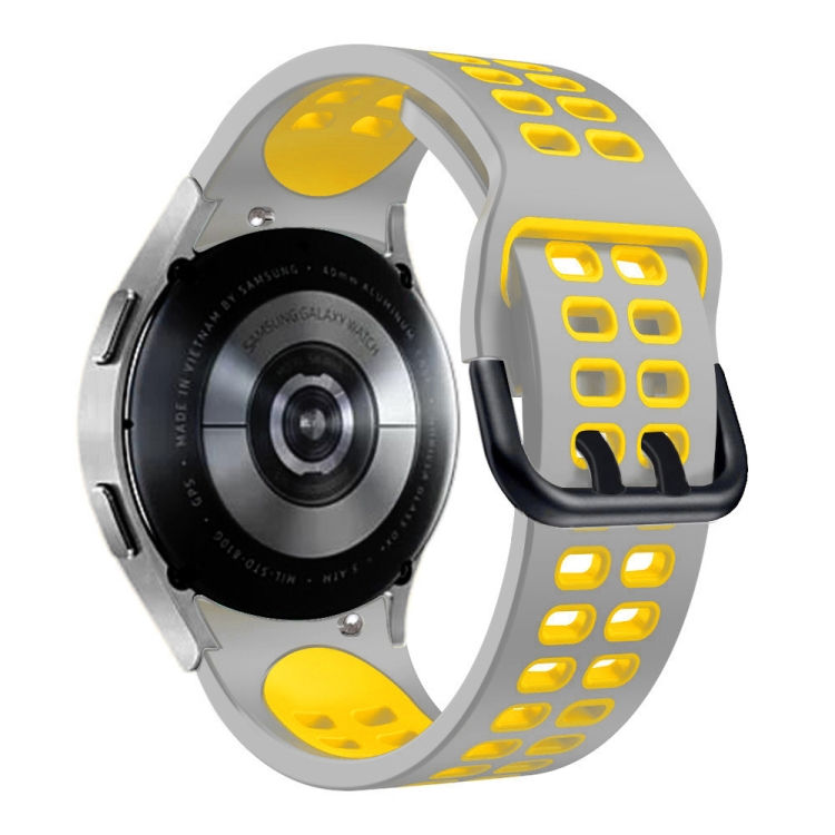 Thumbnail: 20mm Breathable Two-Color Silicone Watch Band