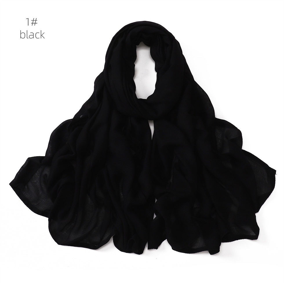 Thumbnail: Solid Color Viscose Cotton Scarf for Muslim Women (One)