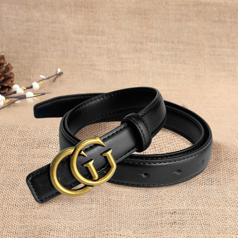 Belts For Women, Vintage Interlocking GG Buckle Black Belt, One Size Plus view 2