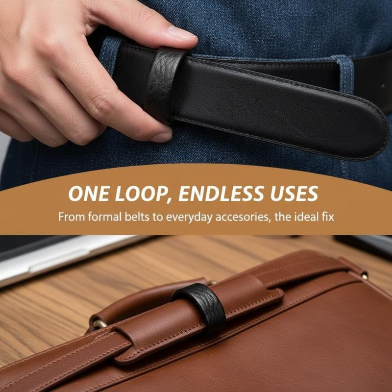 Mens Belt Loops Ring Buckles Simple Metal Tail Clips For School And Office view 4