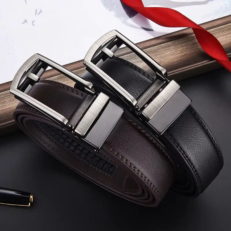 Men'S Click Belt Business Designer Leather Belts Jeans Auto view 2