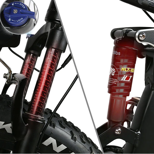 Thumbnail: Electric Bike750W 48V 17AH 120KM 150KG 26KENDA fat tires Shimano 21S shifting + 
