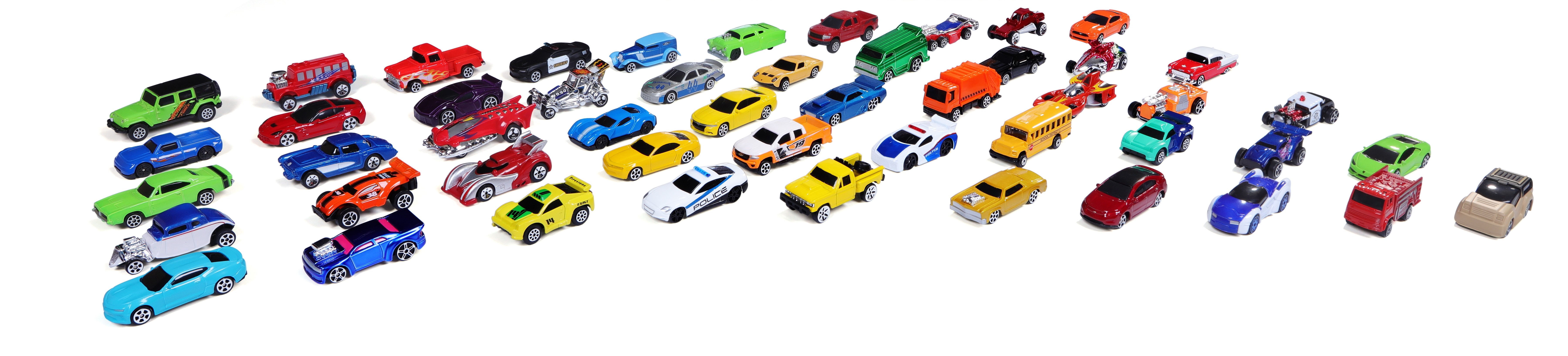 1:64 Scale Diecast Single Cars with Multiple Colors (Styles Vary)