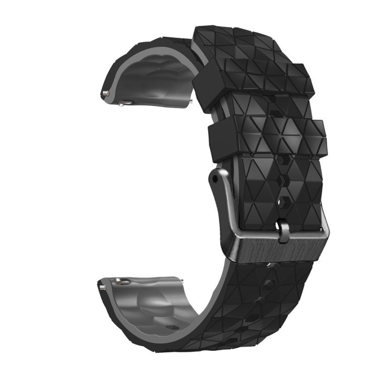 Thumbnail: 22mm Football Pattern Two-Color Silicone Strap