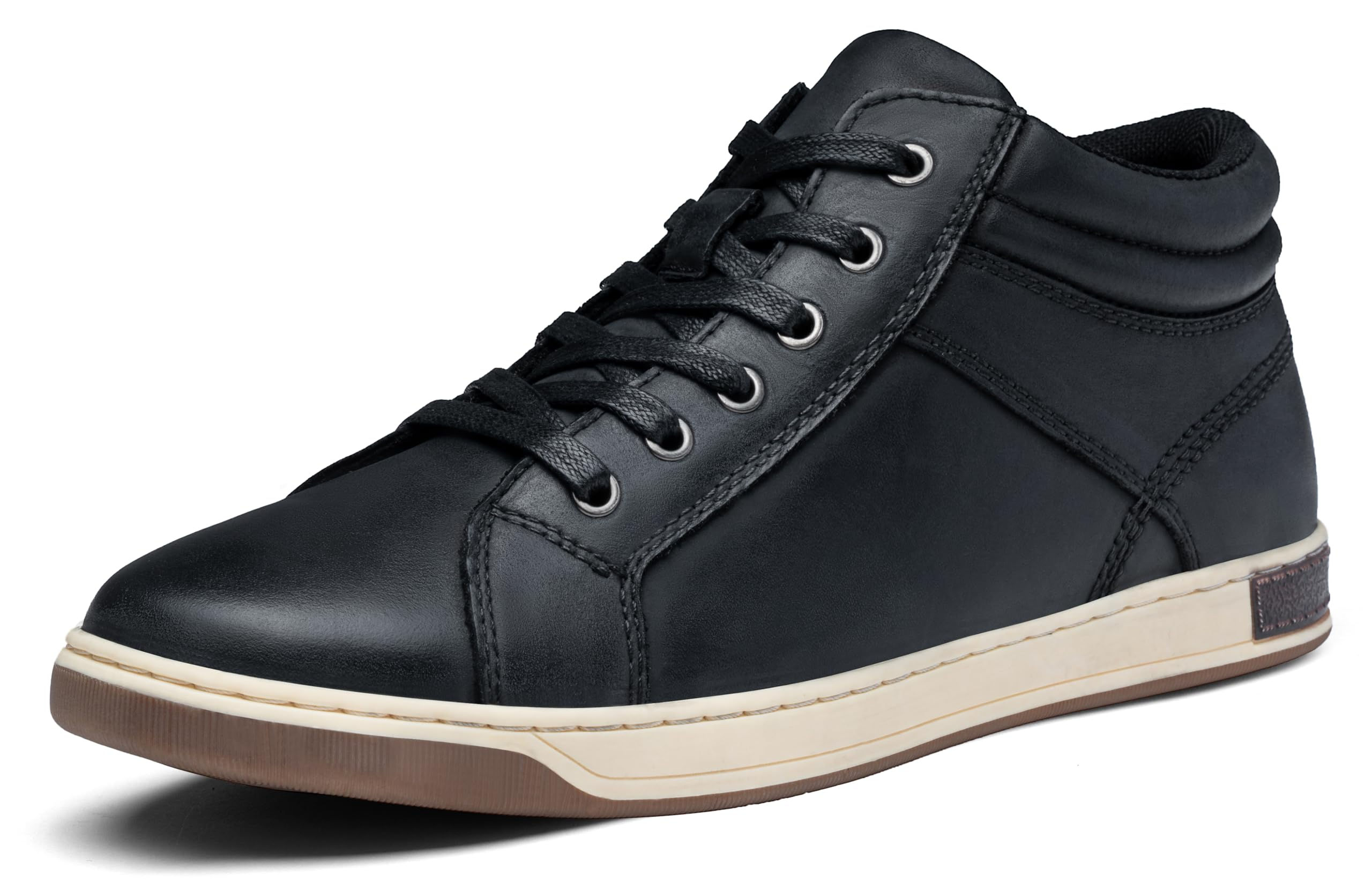 Jousen Mens Sneakers Leather High Top Fashion Casual Shoes for Men Dress Sneaker