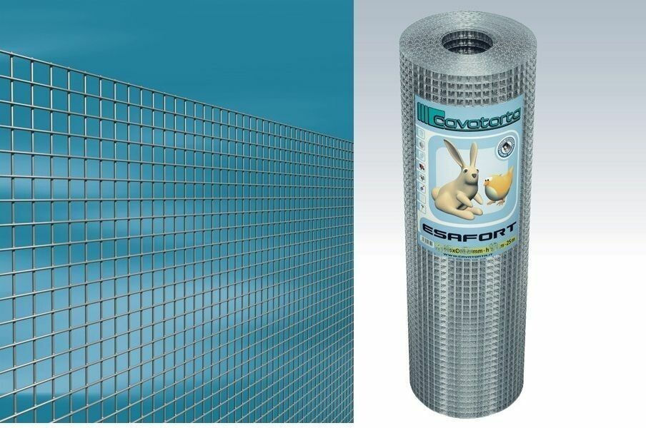 Thumbnail: 25 MT RETE METALLICA ELETTROSALDATA ZINCATA DOPO esafort CAVATORTA 12x12 H 80cm