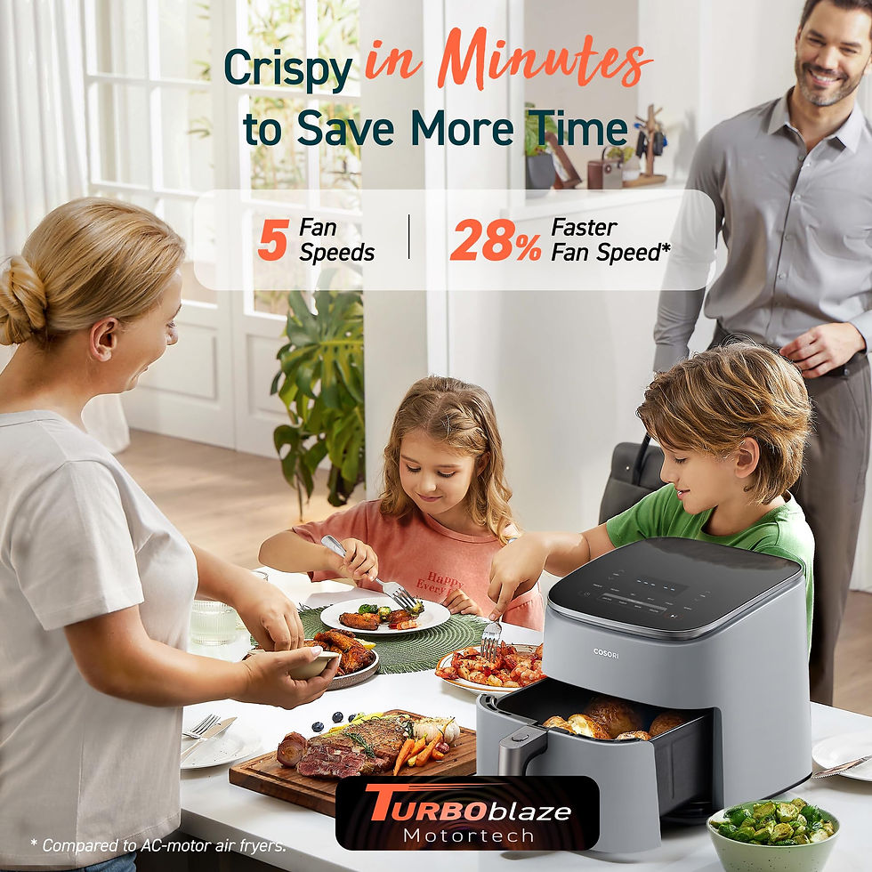 Thumbnail: COSORI Air Fryer 9-in-1, Compact but Large 6 Qt, 5 Fast Fan Speeds with 450F for