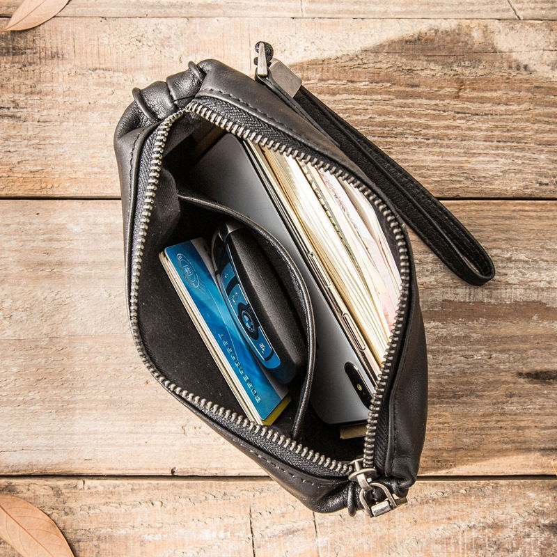 Thumbnail: Genuine Leather Long Wallet for Men and Women