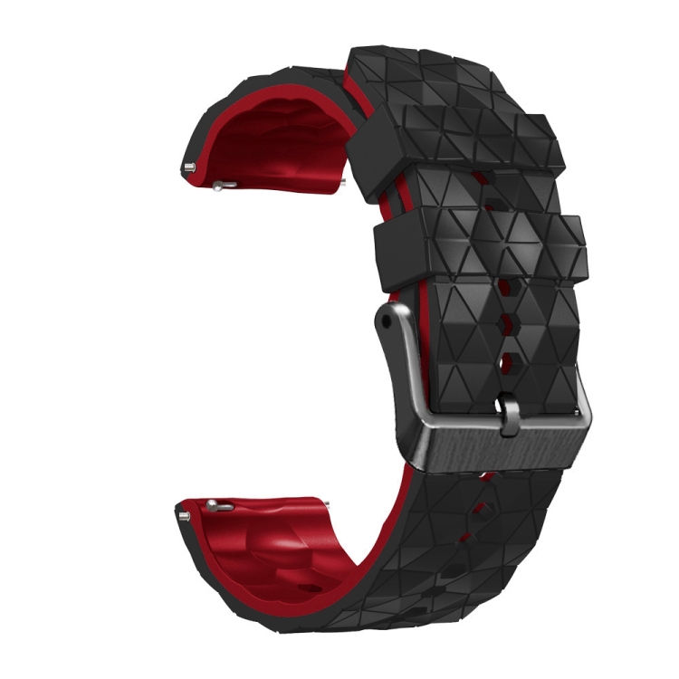 Thumbnail: 22mm Football Pattern Two-Color Silicone Strap