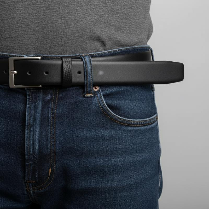 Mens Belt Loops Ring Buckles Simple Metal Tail Clips For School And Office view 5