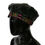 Thumbnail: Elegant Black Beret Cap with Floral Lining