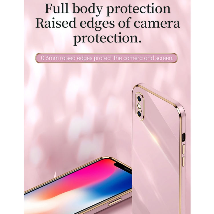 Thumbnail: XINLI Straight 6D Plating Gold Edge TPU Shockproof Case