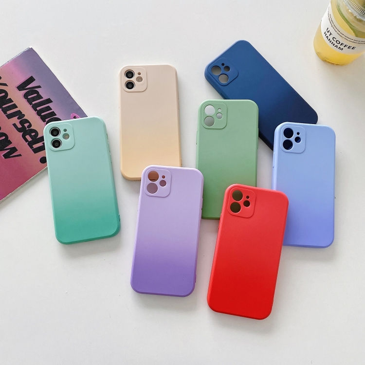 Thumbnail: Straight Edge Gradient Hand-feel Paint Shockproof TPU Case