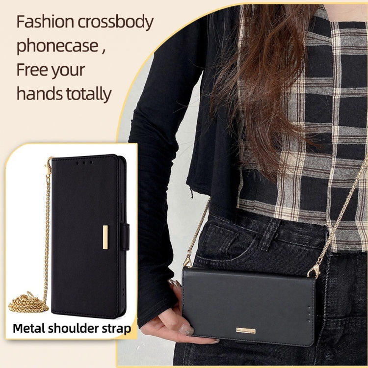 Thumbnail: Crossbody Chain Leather Phone Case