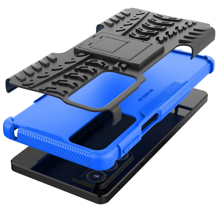 Thumbnail: Tire Texture Shockproof TPU+PC Protective Case with Holder