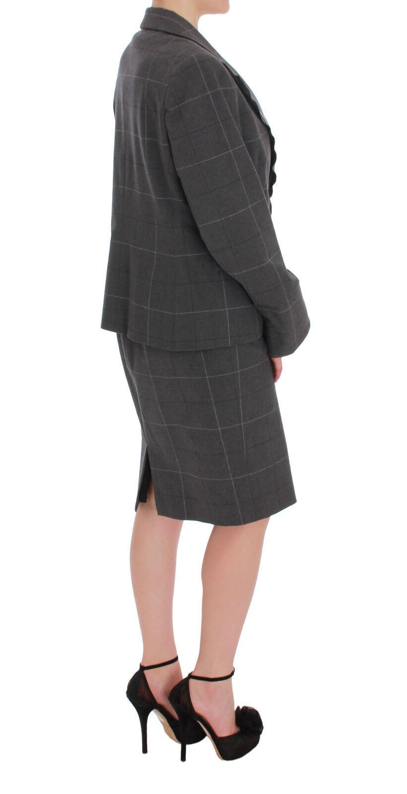 Thumbnail: Elegant Checkered Cotton-Blend Suit Set