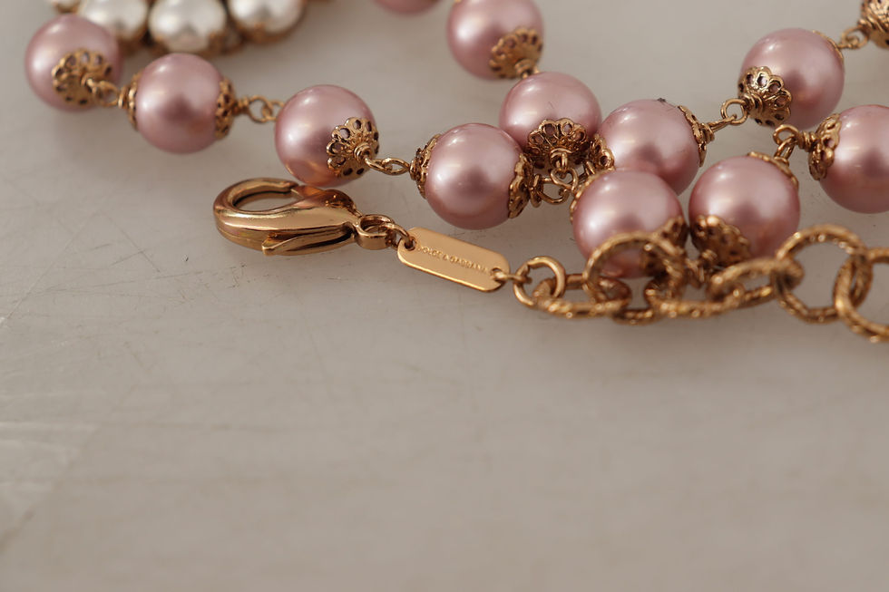 Thumbnail: Elegant Gold Crystal Floral Statement Necklace