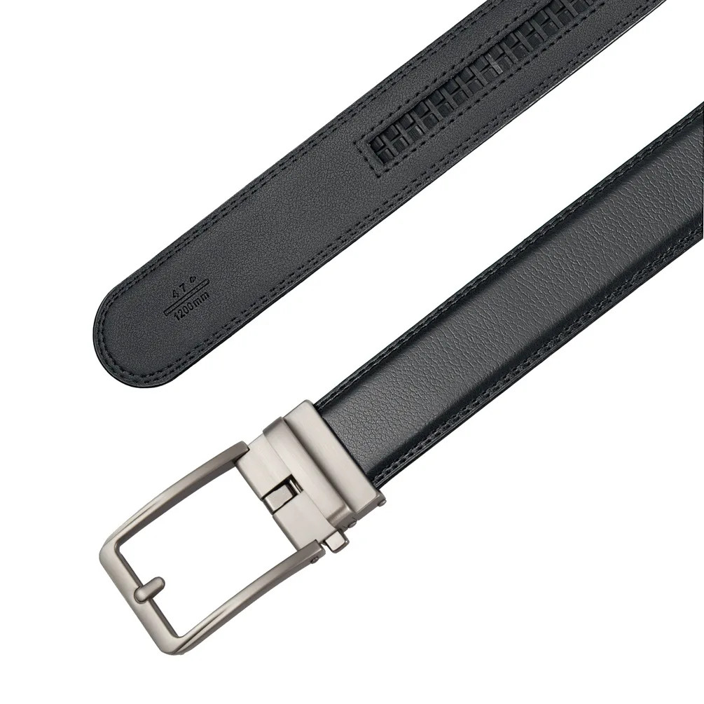 Click Belts For Men Designer Automatic Buckle Leath view 4