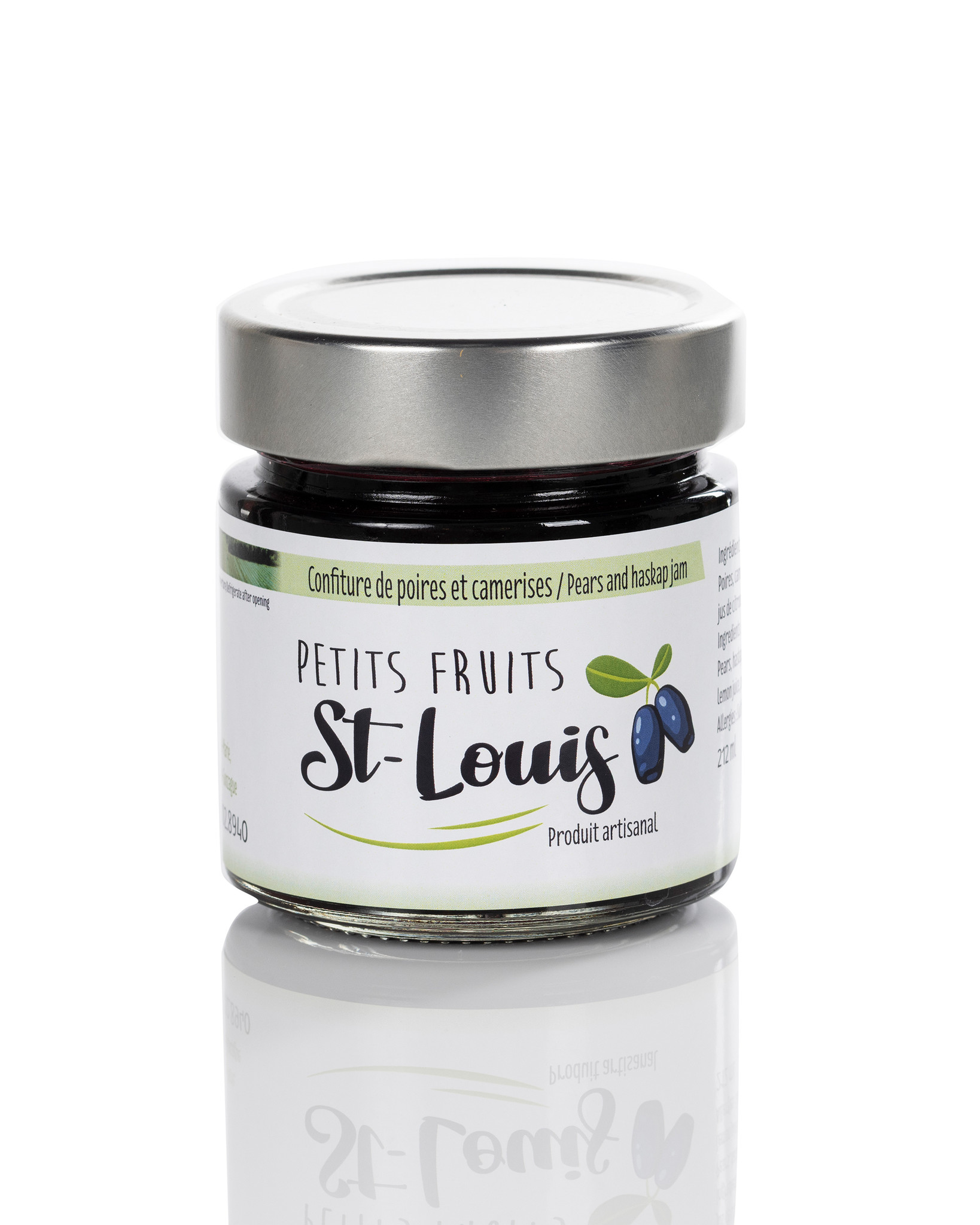Confiture de Poires et Camerises 212 ml | Petits fruits St-Louis