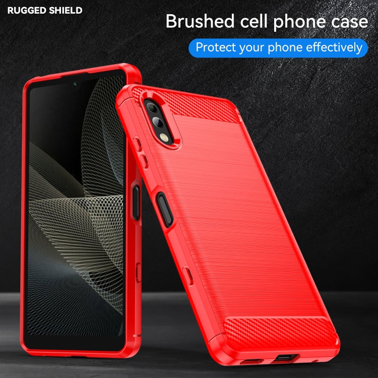 Thumbnail: Brushed Texture Carbon Fiber TPU Phone Case