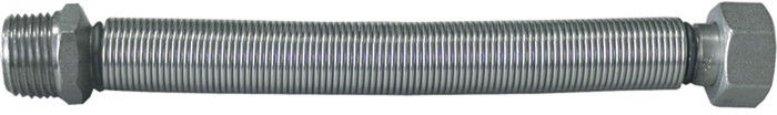 TUBO FLESSIBILE ACCIAIO INOX ESTENSIBILE 1" M-F 10-20 CM