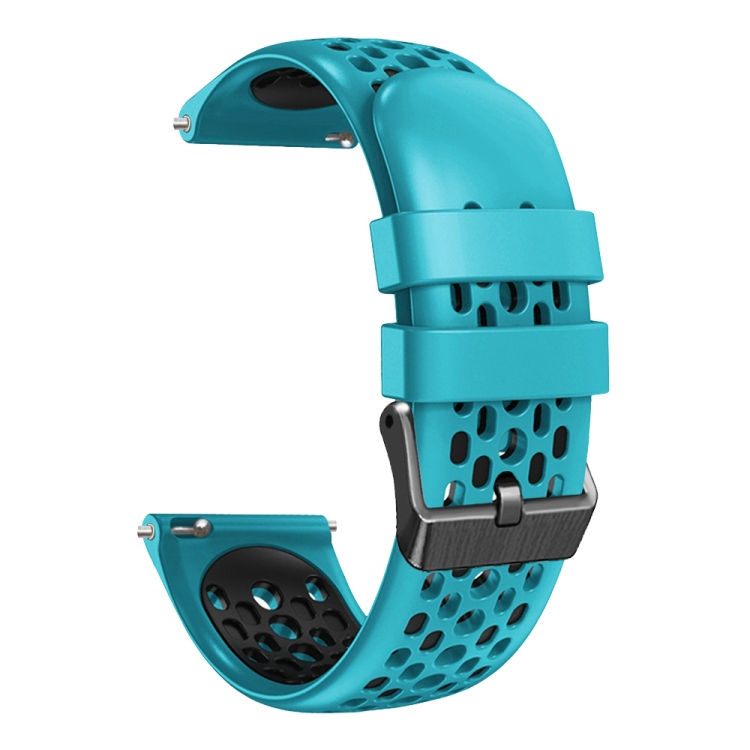 Thumbnail: 22mm Two-Color Breathable Silicone Watch Band